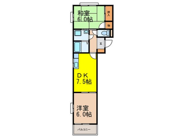 メゾンドルミエールの物件間取画像